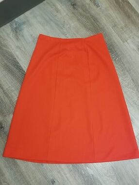 Vintage BRIGHT Orangey-red A-Line Women’s Skirt